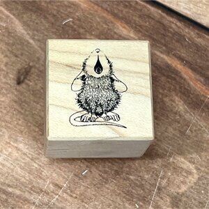 1999 HOUSE MOUSE B324 MONICA SINGING WOOD / RUBBER STAMP BY STAMPA ROSA